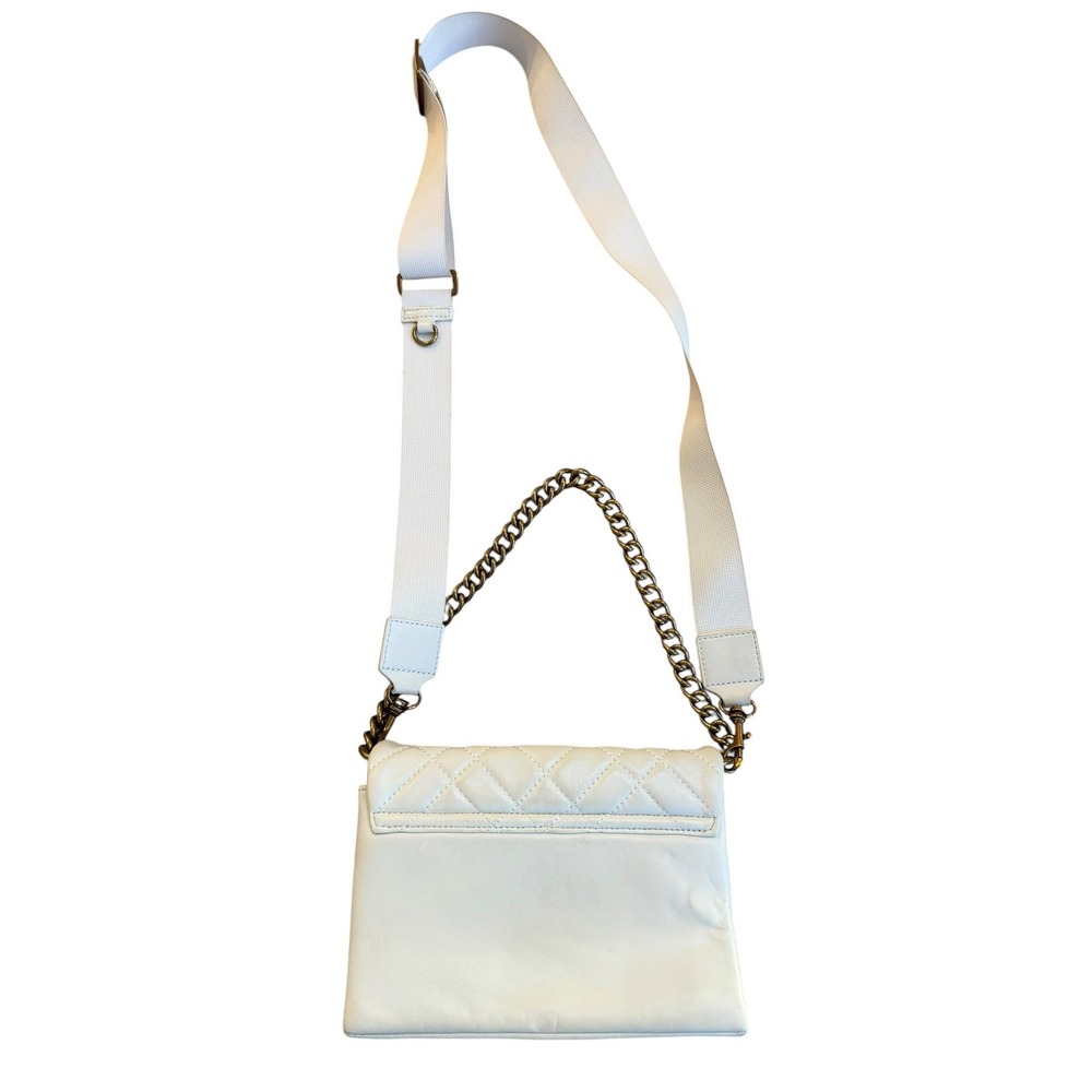Kurt Geiger London White Quilted Crossbody
